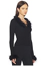 view 2 of 4 Lela Feather Cardigan in Black
