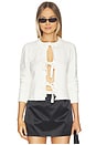 view 1 of 4 Neera Bow Tie Cardigan in Ivory