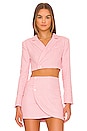 view 1 of 4 Nell Cropped Blazer in Picnic Pink