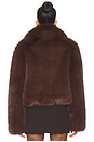 view 3 of 4 Vienna Faux Fur Jacket in Dark Chocolate