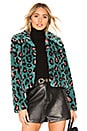 view 1 of 5 Ryder Jacket in Teal Leopard