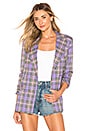 view 1 of 5 Rhea Blazer in Purple Plaid