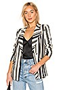 view 1 of 5 Rhea Blazer in Black Stripe