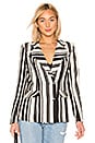 view 2 of 5 Rhea Blazer in Black Stripe