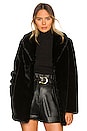 view 1 of 5 Tatiana Faux Fur Coat in Black