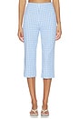 view 1 of 6 Viviana Capri in Blue & White Gingham