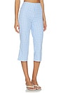 view 2 of 6 Viviana Capri in Blue & White Gingham