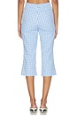 view 4 of 6 Viviana Capri in Blue & White Gingham