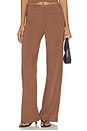 view 1 of 6 PANTALON ELLIOT in Chocolate Brown