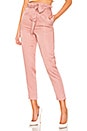 view 1 of 4 Tristan Crop Pant in Mauve & White