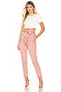 view 4 of 4 Tristan Crop Pant in Mauve & White