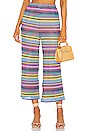 view 1 of 4 PANTALON TAILLE HAUTE REBECCA in Rainbow