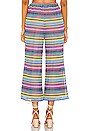 view 3 of 4 PANTALON TAILLE HAUTE REBECCA in Rainbow
