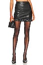 view 1 of 4 Faux Leather Carmelita Mini Skirt in Black