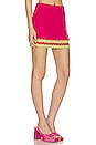 view 2 of 4 Jeneli Crochet Mini Skirt in Hot Pink & Lime