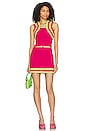 view 4 of 4 Jeneli Crochet Mini Skirt in Hot Pink & Lime