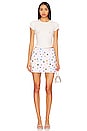 view 4 of 5 Leva Embellished Mini Skirt in White Multi