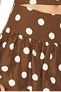 view 6 of 6 Luana Mini Skirt in Brown & Ivory Dot