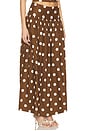 view 2 of 6 Dot Maxi Skirt in Brown & Ivory Dot
