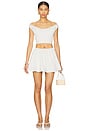 view 5 of 6 Clarissa Mini Skirt in White
