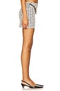 view 3 of 6 Moira Mini Skirt in Black & White Houndstooth