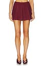view 1 of 6 Sandy Mini Skirt in Burgundy