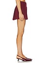 view 3 of 6 Sandy Mini Skirt in Burgundy