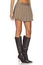 view 2 of 6 Lara Mini Skirt in Brown Multi Plaid