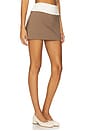 view 2 of 6 Serena Mini Skirt in Brown & Ivory