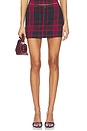 view 1 of 6 Essie Mini Skirt in Red & Navy Plaid
