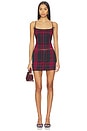 view 5 of 6 Essie Mini Skirt in Red & Navy Plaid