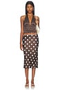 view 6 of 6 FALDA MABEL  in Brown & Cream Polka Dot