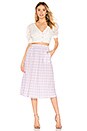 view 4 of 4 Allyson Midi Skirt in Purple Gingham