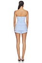 view 3 of 5 Roma Romper in Blue And White Gingham