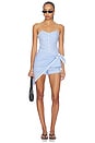 view 4 of 5 Roma Romper in Blue And White Gingham