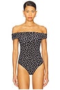 view 2 of 5 Thea Bodysuit in Black Polka Dot