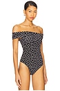 view 3 of 5 Thea Bodysuit in Black Polka Dot