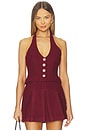 view 1 of 5 Sandy Halter Top in Burgundy