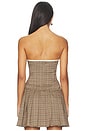 view 3 of 4 Lara Top in Brown Multi Plaid