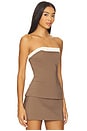 view 2 of 4 Serena Top in Brown & Ivory
