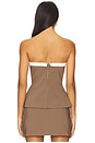 view 3 of 4 Serena Top in Brown & Ivory