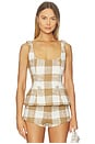 view 1 of 4 Margaret Top in Tan & Ivory