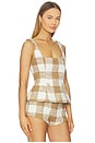 view 2 of 4 Margaret Top in Tan & Ivory