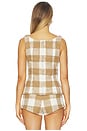 view 3 of 4 Margaret Top in Tan & Ivory
