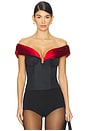view 1 of 4 Nuria Top in Black & Red