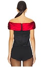 view 3 of 4 Nuria Top in Black & Red