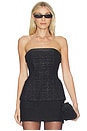 view 1 of 5 Selene Tweed Top in Black Metallic