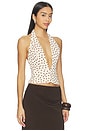 view 2 of 5 Leona Top in Pale Yellow Polka Dot