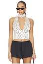 view 1 of 4 Marina Top in Black & Cream Polka Dot in Black & Cream Polka Dotl