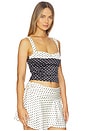 view 2 of 5 Mari Top in Black & Cream Polka Dot